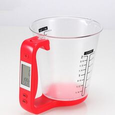 1000 g / 1 g Bilancia elettronica da cucina Misurino elettronico Misurino da forno Strumento di misurazione fai da te (Rosso)