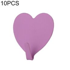 10 PCS Love Heart Hook Gancio per decorazione della stanza a forma di cuore in acciaio inossidabile (viola)