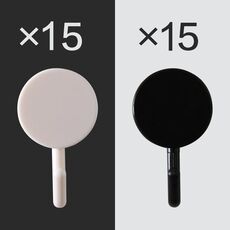 10 pezzi bicolore misto carino creativo appeso a parete gancio appiccicoso decorazione gancio adesivo da parete senza pugno (nero + bianco)