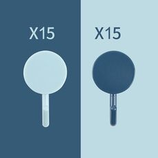 10 pezzi bicolore misto carino creativo appeso a parete gancio appiccicoso decorazione gancio adesivo da parete senza pugno (azzurro + blu scuro)