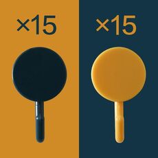 10 pezzi bicolore misto carino creativo appeso a parete gancio appiccicoso decorazione gancio adesivo da parete senza pugno (blu scuro + giallo)