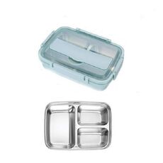 SSGP Office Lunch Box Vano Lunch Box Studenti Bambini Lunch Box portatile, 3 Griglie (Blu)