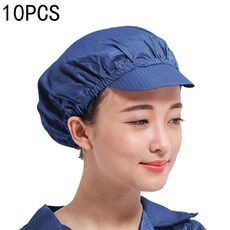 Cappuccio da lavoro antistatico con lingua d'anatra da laboratorio antistatica da 10 pezzi con lucernario, taglia: S (blu navy)