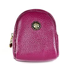 Portamonete portafogli in pelle con cerniera portatile piccola 2028 Lady (viola)