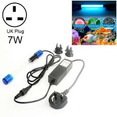 Lampada per acquario per pesci con disinfezione delle alghe ultraviolette a quattro nuclei UV da 7 W, presa UK