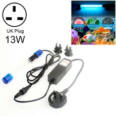 Lampada per acquario per pesci con disinfezione delle alghe ultraviolette a quattro nuclei UV da 13 W, presa UK