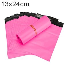 Sacchetto di plastica impermeabile con busta espressa spessa da 100 pezzi / rotolo, dimensioni: 13x24 cm (rosa)