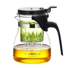 Kamjove elegante tazza bolla bolla teiera per ufficio teiera teiera resistente al calore set di tè in vetro, modello: k-204 600ml