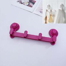 Gancio a quattro ganci in viscosa tra bagno (rosa rossa)