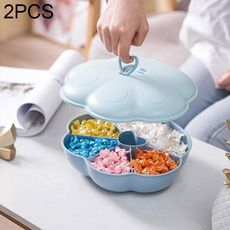 2 pezzi Soggiorno Casa Creativo Vassoio per pasticceria Scatola per snack Dessert Frutta secca Caramelle Piatto di frutta in plastica, Stile: Artiglio di gatto (Blu)