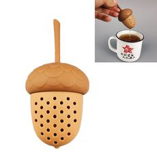 Mini colino da tè Acorn, macchina per il tè con perdite di tè in silicone