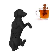 Perdita di tè in silicone per cuccioli di tè (nero)