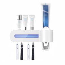 Smart Toothbrush Sterilizer UV Sterilizzazione Elettrico a parete Portabicchieri per spazzolino da denti (bianco)