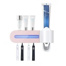 Smart spazzolino da denti sterilizzatore sterilizzazione UV porta spazzolino elettrico a parete (rosa)