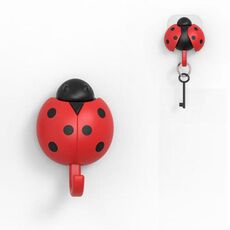 Creativo simpatico scarabeo gancio chiave ali sensore di gravità gancio aperto automaticamente (rosso)