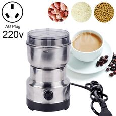 Macinacaffè multifunzionale Macinacaffè elettrico in acciaio inossidabile Smerigliatrice per erbe medicinali, spina AU
