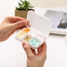 FaSoLa Scatola portapillole portatile per dispensare mini medicinali, scatola sigillata
