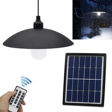 Lampada da parete solare da giardino Lampione stradale da esterno impermeabile a doppia luce con telecomando intelligente, stile: lampadario singolo