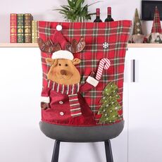 Coperchio di sedia in lino decorazione natalizia (alce)