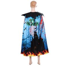 Mantello stampato a doppio strato per bambini di Halloween Dress Up, taglia: taglia libera