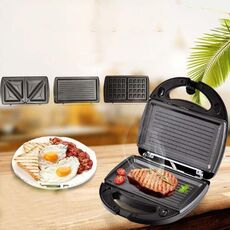 Macchina per panini 3 in 1 Macchina per waffle multifunzione Macchina per colazione per panini, spina europea