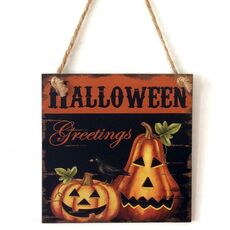 2 PCS Halloween Ghost Festival Artigianato in legno Elenco decorazione regalo Hanging Board (JM00713)