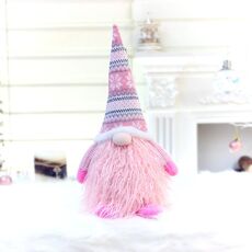 Bambole senza volto di Natale Decorazioni natalizie Regalo per bambini, Stile: 32013 (rosa)