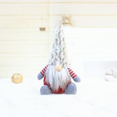 Decorazioni natalizie Regalo di decorazione bambola senza volto Babbo Natale (rosso)