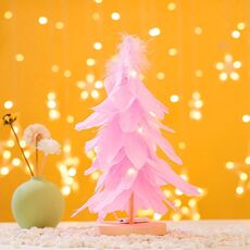 Mini Decorazione per albero di Natale Decorazione natalizia per desktop da finestra (rosa)