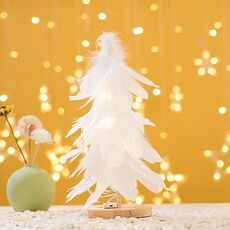 Mini Decorazione per albero di Natale Decorazione natalizia per desktop (bianca)