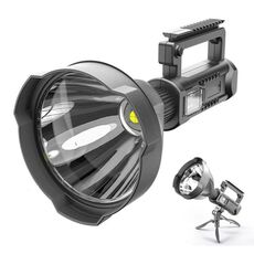 W590 P50 Torcia a LED potente ricaricabile da 10 W 4 modalità di ricerca per esterni con treppiede
