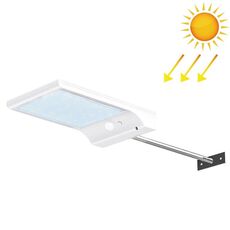 3,8 W 48 LED bicolori Edizione telecomando Sensore di luce solare da esterno impermeabile da parete Lampione da giardino con palo, flusso luminoso: 450 lm (bianco)