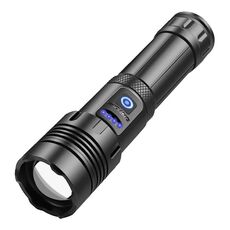 Micro USB stile corto Ricarica esterna impermeabile P70 + torcia LED COB, supporto display alimentazione e messa a fuoco telescopica e regolazione della luminosità a 7 livelli