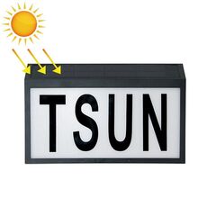 Indicatore di indirizzo di controllo della luce a LED con luce solare digitale solare da parete 2W 10 LED, temperatura colore: 6000K