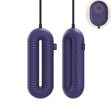 SOTHING 220V Asciugatrici per scarpe Deodorizzazione Sterilizzazione Asciugatura rapida Asciugatrice Riscaldatore per scarpe invernali, spina CN, Stile: timer di controllo cablato (blu)