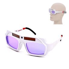 Occhiali per saldatura fotoelettrici anti-ultravioletti anti-ultravioletti con regolazione automatica (bianchi)
