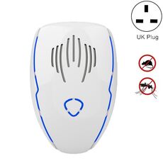 DC-9015 Mouse elettronico multifunzione a risparmio energetico a frequenza variabile per uso domestico e repellente per zanzare, Stile: spina UK (bianco)
