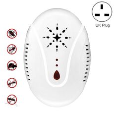 Repellente per insetti portatile repellente per zanzare a ultrasuoni DC-9007, stile: spina UK (bianco)