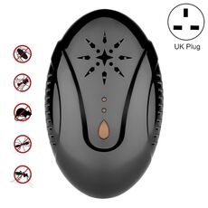 Repellente per insetti portatile repellente per zanzare a ultrasuoni DC-9007, stile: spina UK (nero)