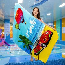 Asciugamano da bagno extra lungo Asciugamano da spiaggia in cotone stile isola hawaiana 180x105 cm (Beach Sports Car BT19-3)