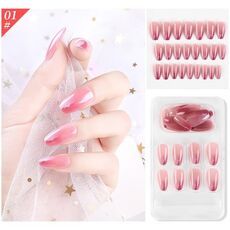 5 Set Indossare Nail Art Balletto di Natale Unghie finte Prodotto finito Chiodo di usura rimovibile (F741-1)