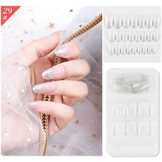 5 Set Indossare Nail Art Balletto di Natale Unghie finte Prodotto finito Chiodo da indossare rimovibile (F741-29)