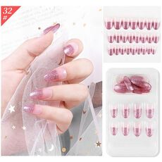 5 Set Indossare Nail Art Balletto di Natale Unghie finte Prodotto finito Chiodo di usura rimovibile (F741-32)