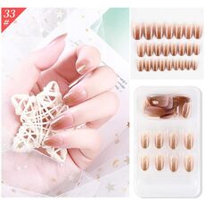 5 Set Indossare Nail Art Balletto di Natale Unghie finte Prodotto finito Chiodo di usura rimovibile (F741-33)