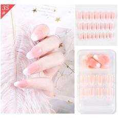 5 Set Indossare Nail Art Balletto di Natale Unghie finte Prodotto finito Chiodo rimovibile da indossare (F741-35)