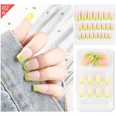 5 set Indossare Nail Art Balletto di Natale Unghie finte Prodotto finito Chiodo rimovibile (F741-2)