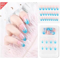 5 Set Indossare Nail Art Balletto di Natale Unghie finte Prodotto finito Chiodo di usura rimovibile (F741-3)