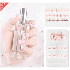5 Set Indossare Nail Art Balletto di Natale Unghie finte Prodotto finito Chiodo di usura rimovibile (F741-7)