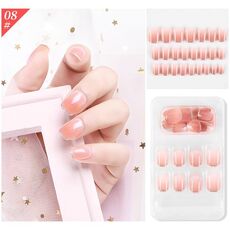5 Set Indossare Nail Art Balletto di Natale Unghie finte Prodotto finito Chiodo di usura rimovibile (F741-8)