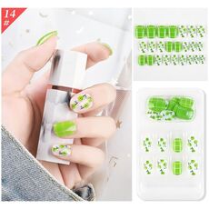 5 Set Indossare Nail Art Balletto di Natale Unghie finte Prodotto finito Chiodo di usura rimovibile (F741-14)